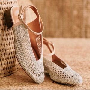 Sezane Low Anouk Slingback in braided natural